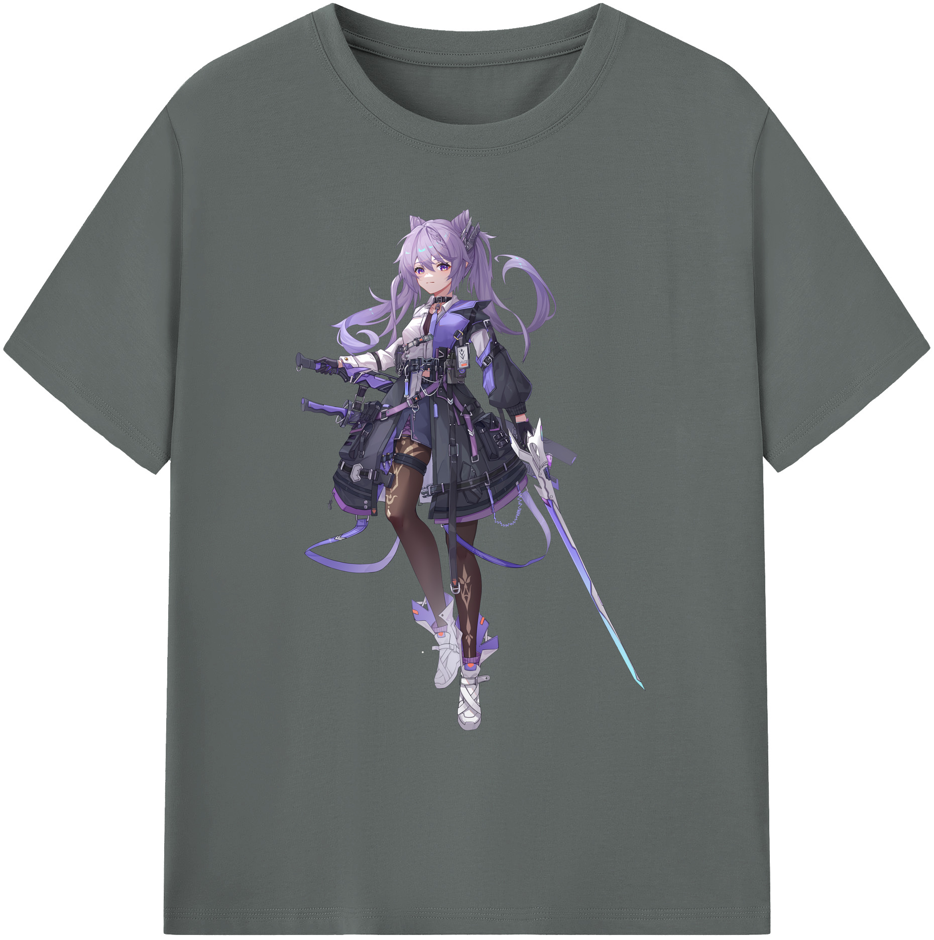 げんし神 刻晴 こくせい genshin Kokusei 綿100％ メンズ半袖Tシャツ｜肌触りやわらか＆通気性
